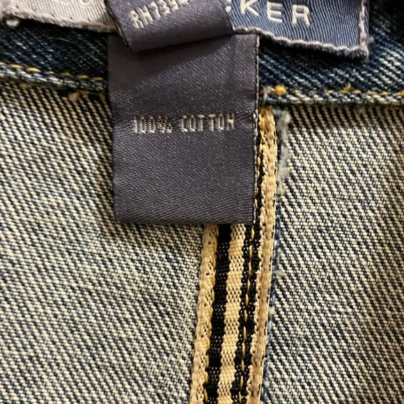 Bushwacker Denim Blazer Jacket Women’s Size 16 Blue Jean Coat 100% Cotton Fall - Picture 4 of 7